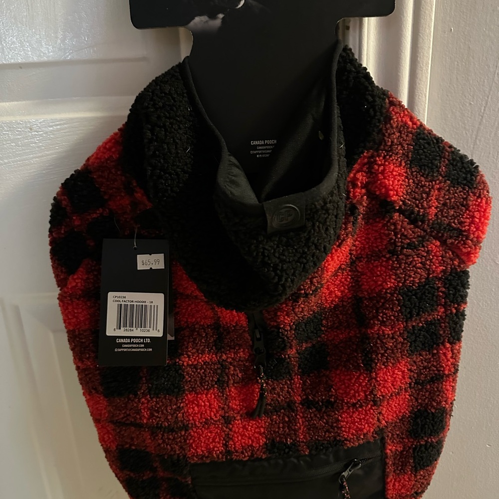 Cozy Red and Black Checkered Dog Sweater